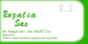 rozalia sas business card